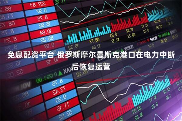 免息配资平台 俄罗斯摩尔曼斯克港口在电力中断后恢复运营