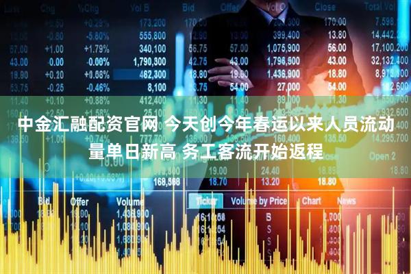 中金汇融配资官网 今天创今年春运以来人员流动量单日新高 务工客流开始返程